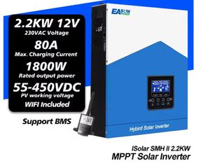 MPPT 12V 2200W WiFi Solar inverter Hybrid.