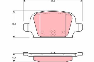 Τακάκια φρένων OPEL TRW 1605965, 1605994, 1605397, 1605085