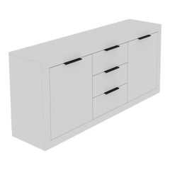 Μπουφές Doha σε λευκή απόχρωση 180x45x80.5εκ