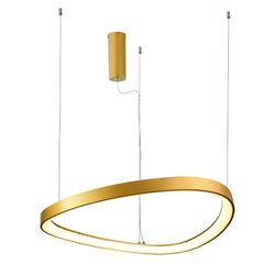 Κρεμαστό φωτιστικό led χρώμα χρυσό 44W CCT με δυνατότητα επιλογής φωτισμού 4670Lm HARMONY από αλουμίνιο IP20 D60XH120cm