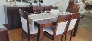Τραπεζαρία με προέκταση & 6 καρέκλες