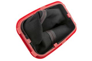 VW Golf IV 1997-2005 / Bora 1998-2005 πόμολο λεβιέ 5 ταχυτήτων με φούσκα μαύρο με κόκκινο NTY-thumb-1