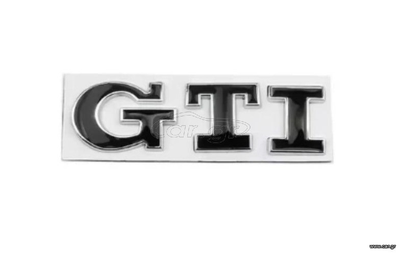 Αυτοκόλλητο μεταλλικό ανάγλυφο μαύρο - GTi