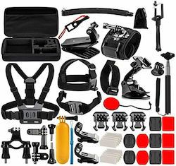 Σετ αξεσουάρ κάμερας 50 σε 1 με θήκη για GoPro & Action Cameras