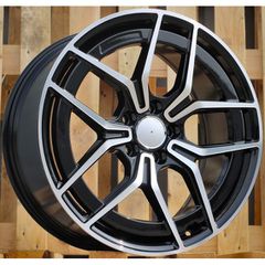 Mercedes Style 1034 9x19 5x112 ET49 Black Face Machined
