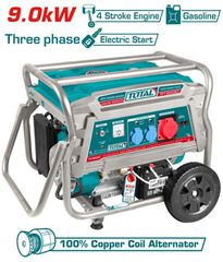 Γεννήτρια Βενζίνης TOTAL 11 KVA / 9.000W / 15hp Τετράχρονη 380V Επαγγελματική ( TP190006T )