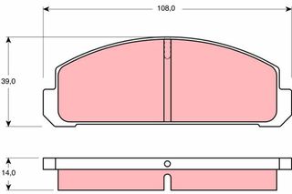 Τακάκια φρένων για MAZDA 323 TRW 853233725A, 853249280, 852349230A