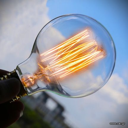 λάμπα 14cm γλόμπος τύπου εντισον 40w Ε27 πυρακτώσεως ρετρό Αντίκα εποχής 1930