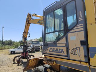 Εκσκαφέας Με Λάστιχα 2003 COLMAR 401 με τηλεσκοπική αρπαγή και καμπίνα-thumb-5