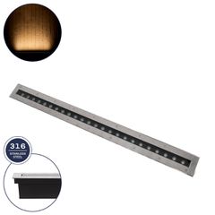 Φωτιστικό UNDERGROUND-REMVI χωνευτό Wall Washer δαπέδου LED 24W θερμό χρώμα φωτός 2160lm 10° DC 24V IP68 L100xW9xH7.2cm