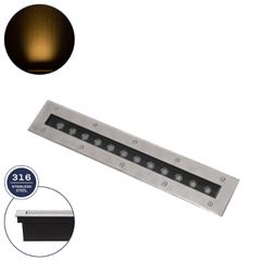 Φωτιστικό UNDERGROUND-REMVI χωνευτό φωτιστικό Wall Washer δαπέδου LED 12W 2700Κ θερμό χρώμα φωτός1080lm 10° IP68 L50xW7.4xH7cm