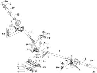 TΡΟΜΠΑ ΦΡΕΝΩ ΑΡΙΣΤΕΡΗ ΓΙΑ SCOOTER-GILERA-GP800-ORIGINAL-650714