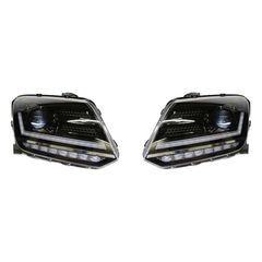 Μπροστινά Φανάρια Set Για Vw Amarok 2010+ DRL Full Led Halogen Version Μαύρα LEDHL107-BK OsramLedriving