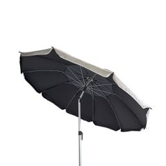 Ομπρέλα παραλίας αλουμινίου SUMMER CLUB EDEN 220 Dark Mode αντιανεμική με διάμετρο Φ220cm & προστασία UPF50+ χρώμα Beige-Black ( 18346 )