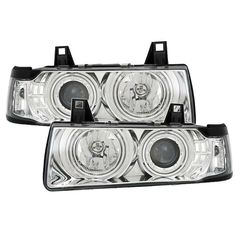 Μπροστινά Φανάρια Set Για Bmw 3 E36 90-99 Coupe / Cabrio ccfl Angel Eyes Χρωμίου H3/H1 Eagle Eyes