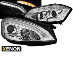 Μπροστινά Φανάρια Set Για Mercedes-Benz S-Class W221 05-09 W222 Look Χρωμίου D1S/H7 (Xenon) Με Μοτέρ Sonar