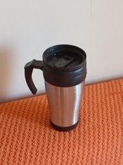 Παγούρι ινοξ με λαβή καπάκι κ υποδοχή για καλαμακι 300 ml