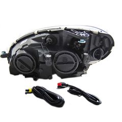 Μπροστινά Φανάρια Set Για Mercedes-Benz C-Class W204 07-10 TRU DRL Μαύρα H7 Με Μοτέρ Eagle Eyes
