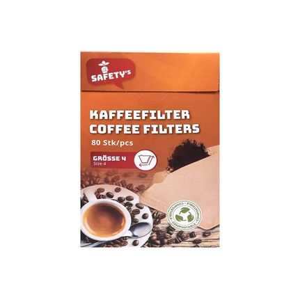 Φίλτρα καφέ NO4 SAFETY'S Χάρτινα Coffee Filters - 80 τεμ.