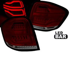 Πισινά Φανάρια Set Για Mercedes-Benz ML W164 05-08 Full Led Bar Κόκκινο/Φιμέ JunYan