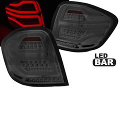 Πισινά Φανάρια Set Για Mercedes-Benz ML W164 09-11 Full Led Bar Φιμέ JunYan