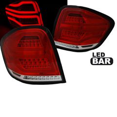 Πισινά Φανάρια Set Για Mercedes-Benz ML W164 05-08 Full Led Bar Κόκκινο/Crystal JunYan