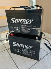 Μπαταρία βαθιάς εκφόρτισης   AGM  SINERGY  100Ah 12V ( Δίνω και της δυο  250 εὐρώ. )