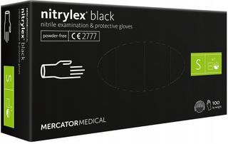 ΓΑΝΤΙΑ ΝΙΤΡΙΛΙΟΥ MERCATOR NITRYLEX BASIC ΣΕ ΜΑΥΡΟ ΧΡΩΜΑ SMALL (S) AMIO - 100 τεμ.