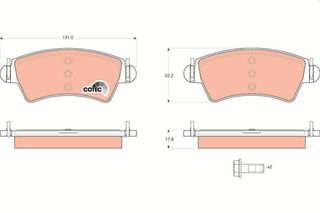 Τακάκια φρένων κατάλληλοι για PEUGEOT 206 TRW 425229