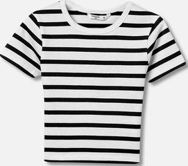 Παιδικό T-shirt crop top Tiffosi ασπρό-μαύρο (12-16 ετών) 10059076