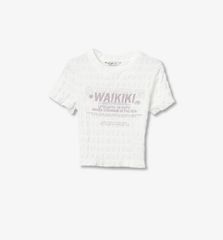 Παιδικό T-shirt crop top λευκό-μωβ Tiffosi (12-16 ετών) 10059425