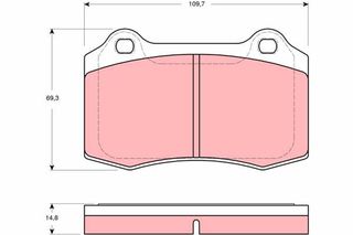 Τακάκια φρένων CITROEN /  PEUGEOT / DS / SEAT / VOLVO / JAGUAR 4254C6, C2C24016, 6KL698151, 30665552
