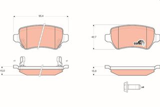Τακάκια φρένων OPEL / KIA / CHEVROLET 1605995, 1605086, 583021PA30, 93170602