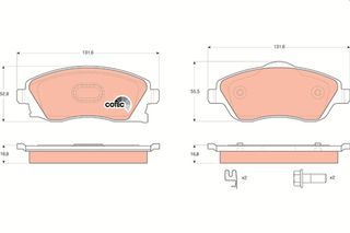 Τακάκια φρένων OPEL 1605081, 1605092, 1605964, 1605974