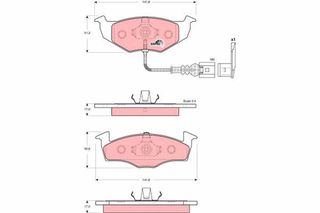 Τακάκια φρένων SCODA / VW 6Q0698151B