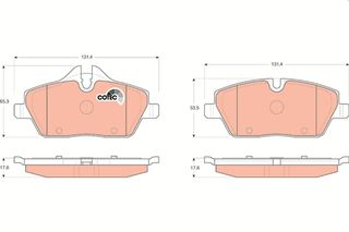 Τακάκια φρένων BMW / MINI 34116767143, 34116767144, 34116794056