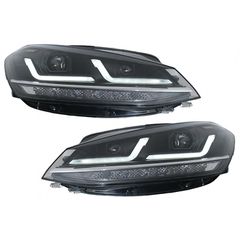 Μπροστινά Φανάρια Set Για Vw Golf VII (7.5) 17-19 DRL Full Led Halogen Version Black LEDHL10-BK Osram Ledriving