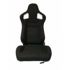 Καθίσματα Bucket RS Style Ύφασμα Μαύρο Με Κόκκινες Ραφές Ζευγάρι 2 Τεμαχίων
