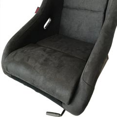 Καθίσματα Bucket Race Κουβάδες Suede Alcantara Μαύρο Ζευγάρι 2 Τεμαχίων