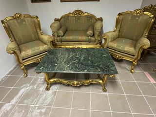 Καναπές Vintage με φύλλα χρυσού