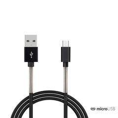 Καλώδιο Φόρτισης micro USB Μαύρο FullLINK 2,4A 100cm Amio 01431