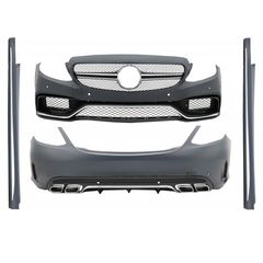 Body Kit Για Mercedes-Benz C-Class W205 14-18 Sedan Amg C63 Look Με Μάσκα & Μπούκες