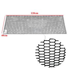 Σίτα Προφυλακτήρα Universal Πλαστική Honeycomb 120x40cm Με Τρύπα 30mm x 11mm Μαύρη