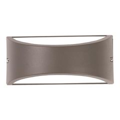 Arte Illumina Απλίκα Τοίχου Οβάλ E27 Max 10W LED 220x99x100 IP54 Γκρι PRO (145-20215)
