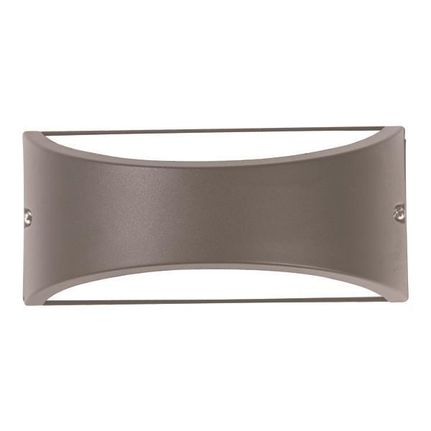 Arte Illumina Απλίκα Τοίχου Οβάλ E27 Max 10W LED 220x99x100 IP54 Γκρι PRO (145-20215)