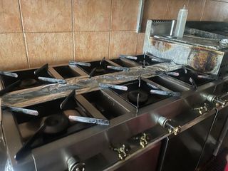 Εστία κουζίνας με 6 μάτια, αερίου, υψηλής πίεσης