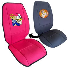 Πλατοκαθίσματα Double Face Καραβόπανο Disney Mickey Mouse / Donald Duck Κόκκινο / Μαύρο 2 Τεμάχια