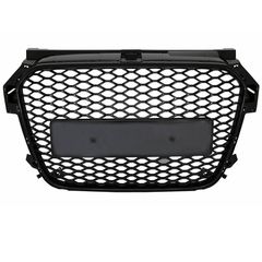 Μάσκα Για Audi A1 8X 10-14 RS1 Look Κυψελωτή Γυαλιστερό Μαύρο 1 Τεμάχιο