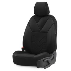 Καλύμματα Αυτοκινήτου Otom Tempo Design Universal Βαμβακερό Ύφασμα Rachel Σετ Εμπρός / Πίσω 11 Τεμαχίων Μαύρο TMP-1501
