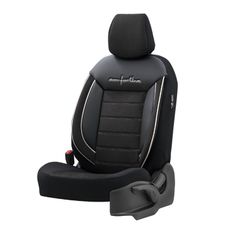 Καλύμματα Αυτοκινήτου Otom Comfortline Design Universal Sued / Rachel / Δερματίνη Σετ Εμπρός / Πίσω 11 Τεμαχίων Μαύρο Με Άσπρο Ρέλι CMF-217